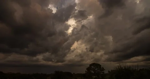Chaotic Storm Clouds Boiling (2160p 23.976) Stock Footage 248171336
