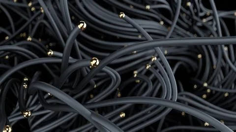 Chaotic tech visuals, Intricate network design featuring contrasting textures Stock Illustration