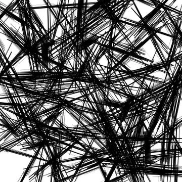 Chaotic texture with zigzag lines. Rough random pattern Stock Illustration