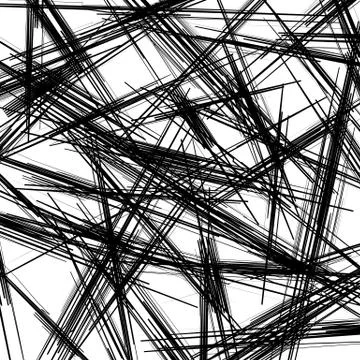 Chaotic texture with zigzag lines. Rough random pattern Illustrazione stock