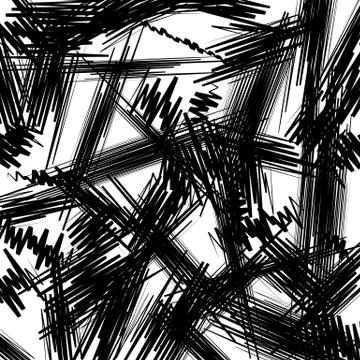 Chaotic texture with zigzag lines. Rough random pattern Stock Illustration
