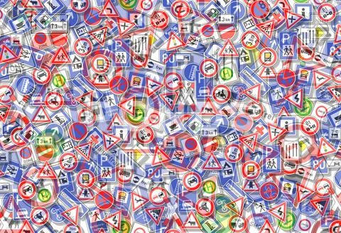 Chaotic traffic back Stock Photos