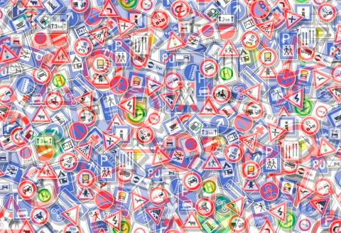 Chaotic traffic back Stock Photos