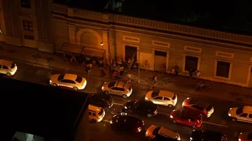 Chaotic traffic at night Stock Footage 86009426