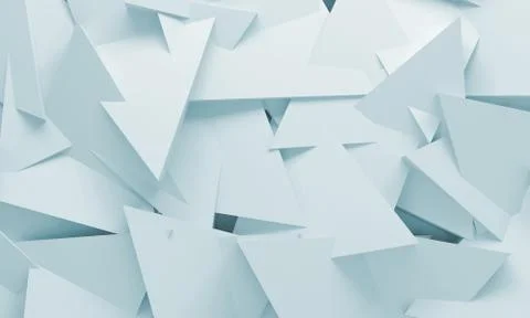 Chaotic triangular pattern, 3d render illustration Stock Illustration