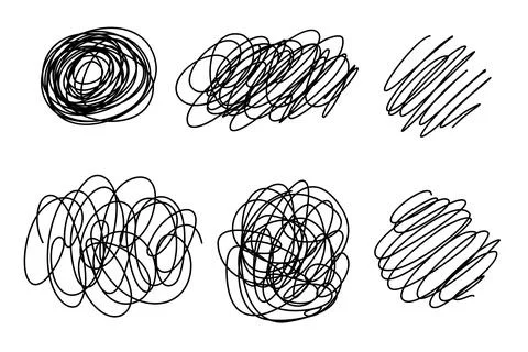 Chaotic vector scribble, hand drawn vector illustration Stock Illustration