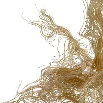 Chaotic volume lines. Abstract 3d illustration. Digital network concept. Stock Illustration