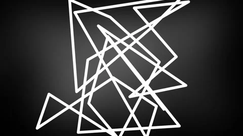 Chaotic white lines animation, abstract geometric web, complex line structu.. Stock Footage 337618365