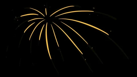 Chaotic yellow lines on a black background. Fireworks and spark overlay effect 스톡 동영상 339020064