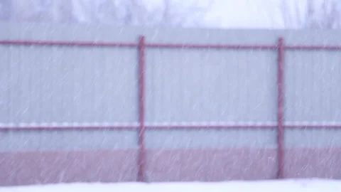 Chaotically falling snow in winter Stock Footage 87694571