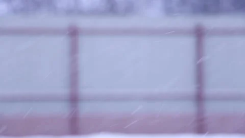 Chaotically falling snow in winter Stock Footage 87700359