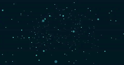 Chaotically flying blue blurry particles Stock Footage 219411451