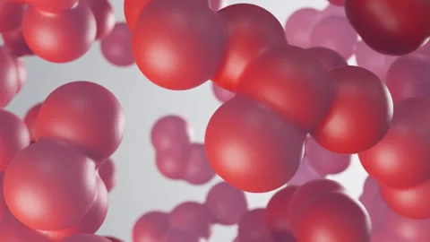 Chaotically moving spheres in backlight 3D render, abstract changing shapes Stock Footage 229624379