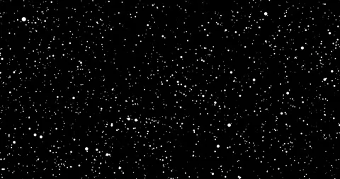 Chaotically moving white particles on a black background Stock Footage 307619380