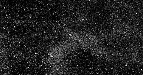 Chaotically moving white particles on a black background Stock Footage 307796396