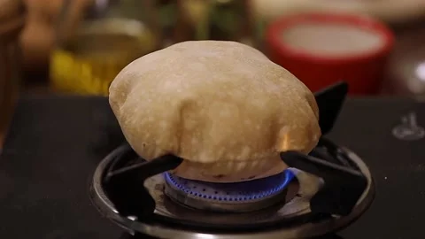 Chapati making 4K shot Video stock 211322131