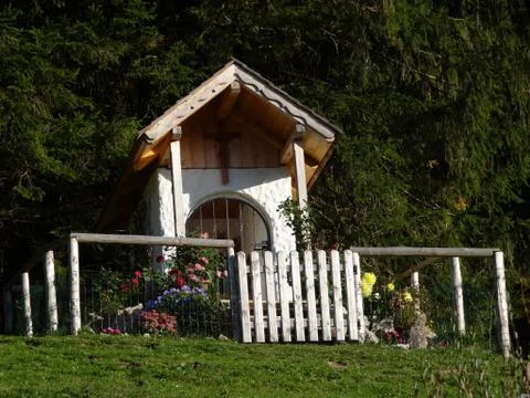 Chapel in the alps Stock Photos