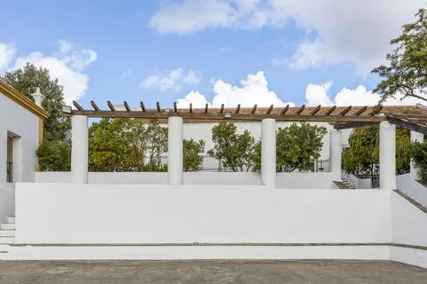 Chapel and courtyard in So Brs de Alportel, Algarve, Portugal Stock Photos