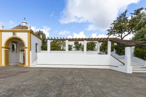 Chapel and courtyard in So Brs de Alportel, Algarve, Portugal Stock Photos