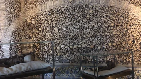 Chapel of Bones (Capela dos Ossos) Stock Footage 199780684