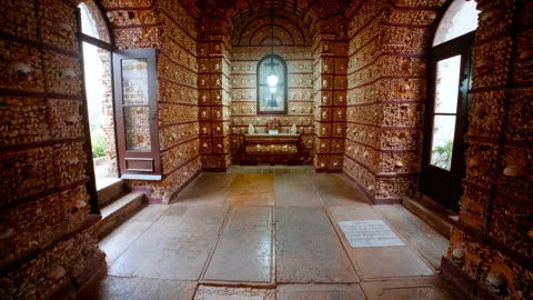Chapel of Bones, Capela dos Ossos, Carmo Church, Faro, The Algarve, Portugal Stock Footage 317210275