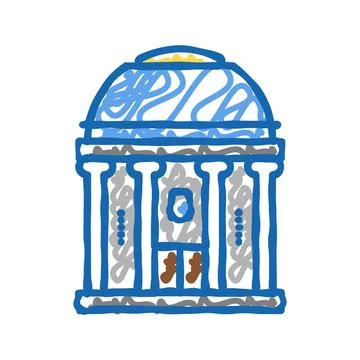 Chapel building color icon vector isolated illustration Stock Illustration