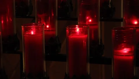 Chapel Candles 0587 Stock Footage 1013267