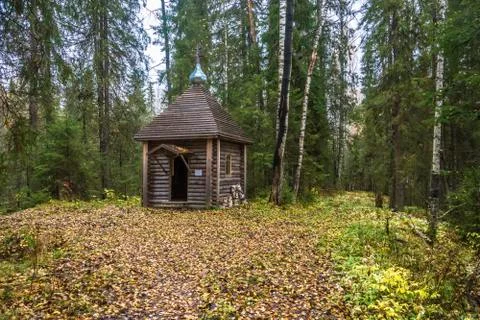 Chapel on the holy spring in honor of the Dormition of the Mother of God near Stock Photos