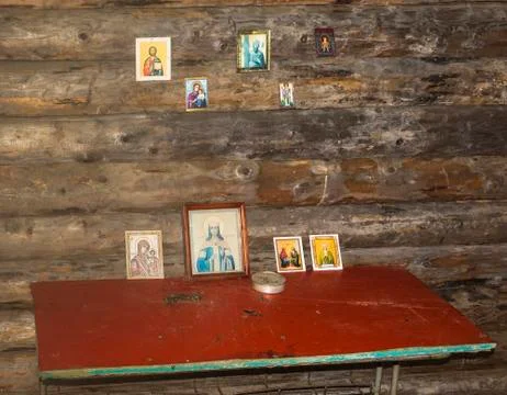 In the chapel on the holy spring in honor of the Dormition of the Mother of G Stock Photos
