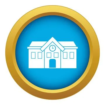 Chapel icon blue isolated Stock Illustration