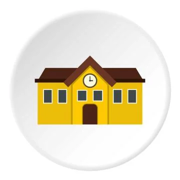 Chapel icon circle 스톡 일러스트