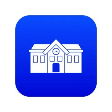Chapel icon digital blue 스톡 일러스트