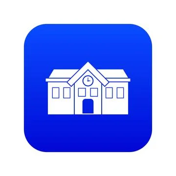 Chapel icon digital blue 스톡 일러스트