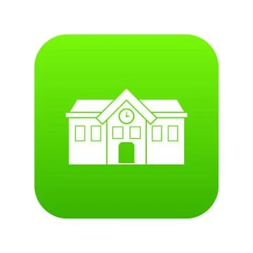 Chapel icon digital green Stock Illustration