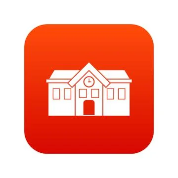 Chapel icon digital red 스톡 일러스트