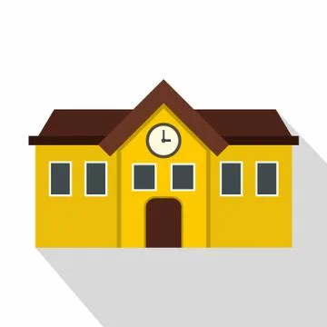 Chapel icon, flat style 스톡 일러스트