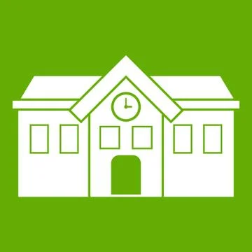 Chapel icon green Stock Illustration