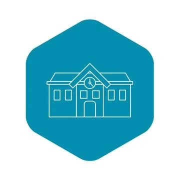 Chapel icon, outline style 스톡 일러스트