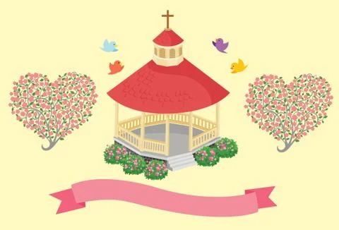Chapel of Love Theme Stock Illustration