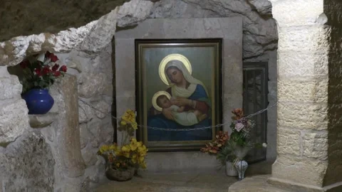 The Chapel of the Milk Grotto  Stock Footage 318844255