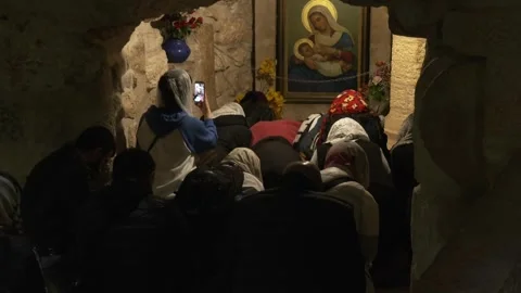 The Chapel of the Milk Grotto  Stock Footage 318844314
