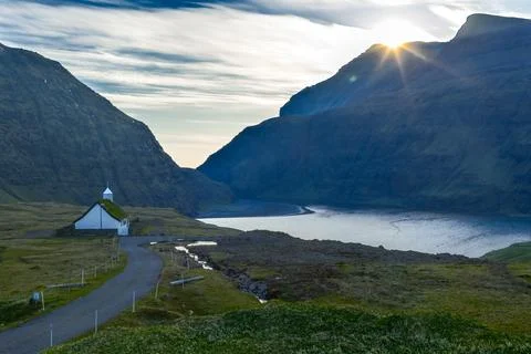 a chapel in the mountain Stock Photos