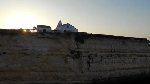 Chapel Nossa Senhora da Rocha church in Portugal coast Stockbeeldmateriaal 190948848