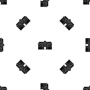 Chapel pattern seamless black 스톡 일러스트