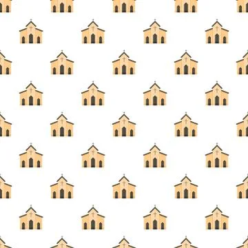 Chapel pattern seamless vector Stock Illustration