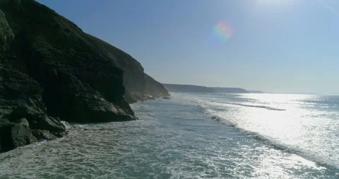 Chapel Porth Beach, Cornwall Stock Footage 104853226
