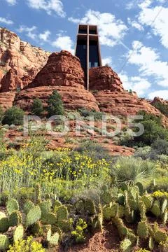 Chapel on the rock Stock Photos