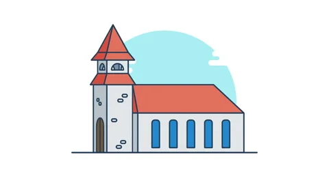 Chapel rotation 360 degrees Stock Footage 62945164