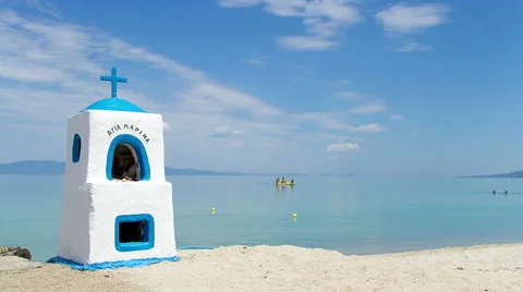 Chapel at the sea time lapse Stock-Footage 63558631