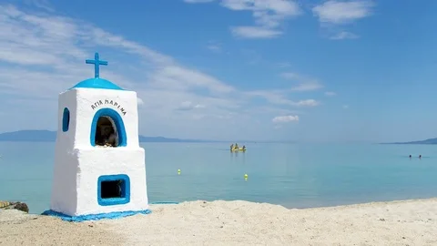 Chapel at the sea time lapse Stock Footage 71276659